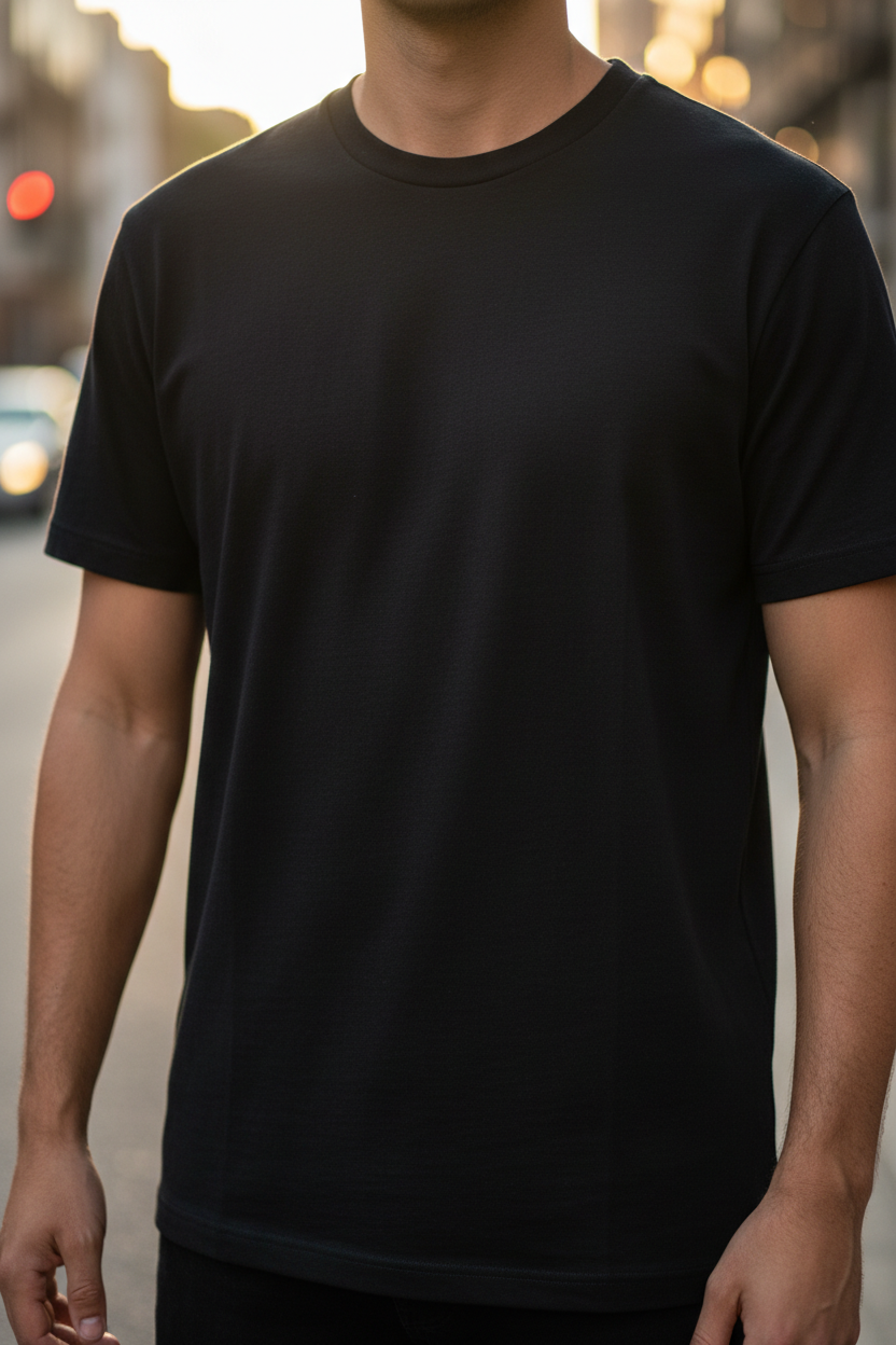 Black & White T-Shirt 6-Pack – Heavyweight Round Neck